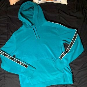 Blue Aero 87 Hoodie with a black sleeve stripe